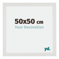 Mura MDF Photo Frame 50x50cm White Matte Front Size | Yourdecoration.com