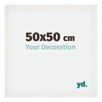 Mura MDF Photo Frame 50x50cm White Wiped Front Size | Yourdecoration.com