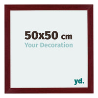 Mura MDF Photo Frame 50x50cm Winered Wiped Front Size | Yourdecoration.com