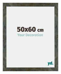 Mura MDF Photo Frame 50x60cm Blue Gold Melange Front Size | Yourdecoration.com