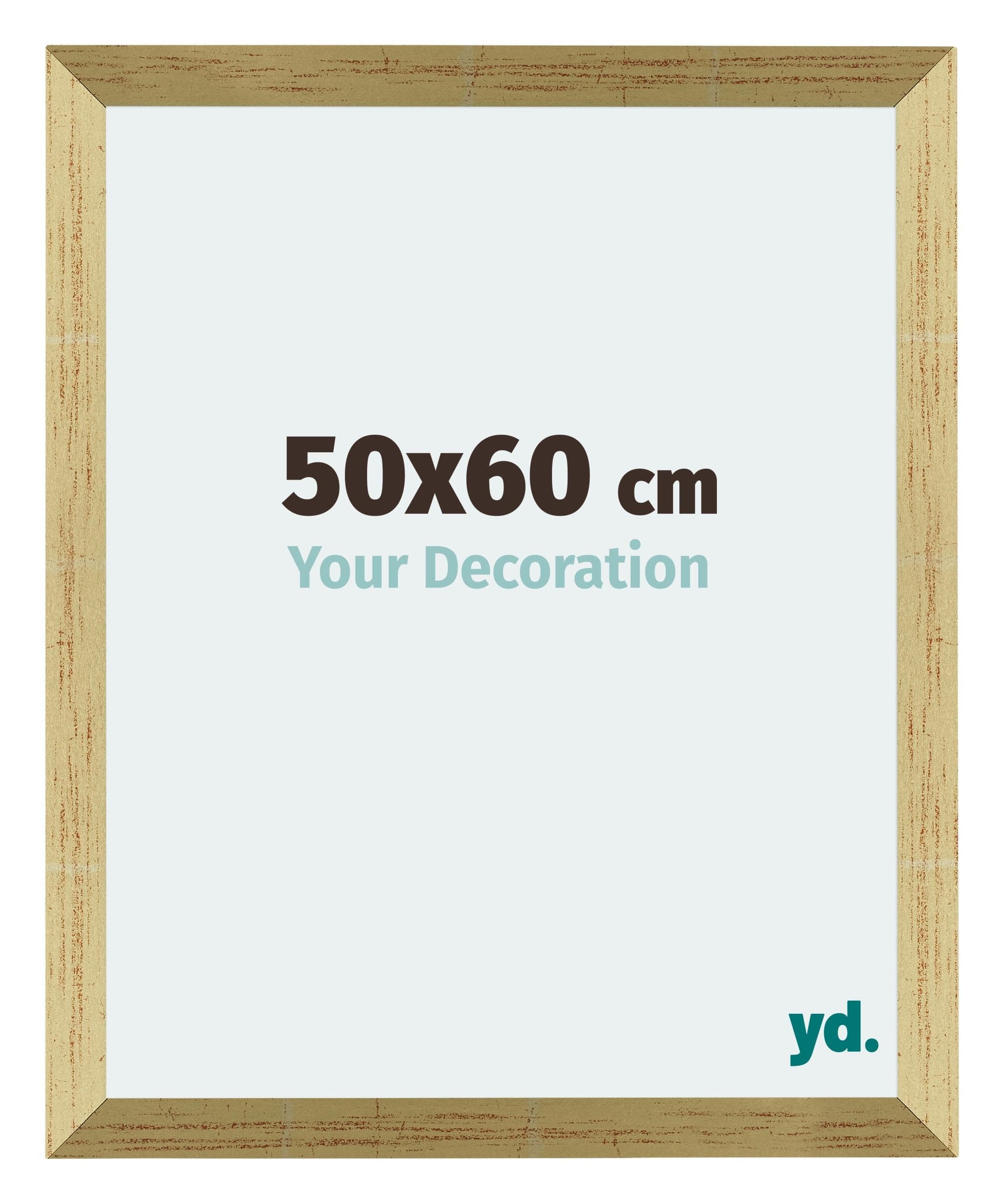 Mura MDF Photo Frame 50x60cm Gold Shiny Front Size | Yourdecoration.com