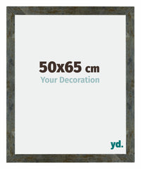 Mura MDF Photo Frame 50x65cm Blue Gold Melange Front Size | Yourdecoration.com