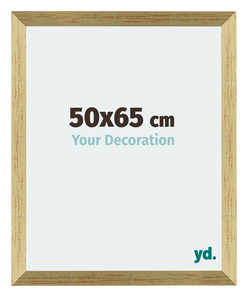 Mura MDF Photo Frame 50x65cm Gold Shiny Front Size | Yourdecoration.com