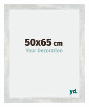 Mura MDF Photo Frame 50x65cm Silver Glossy Vintage Front Size | Yourdecoration.com