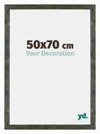Mura MDF Photo Frame 50x70cm Blue Gold Melange Front Size | Yourdecoration.com