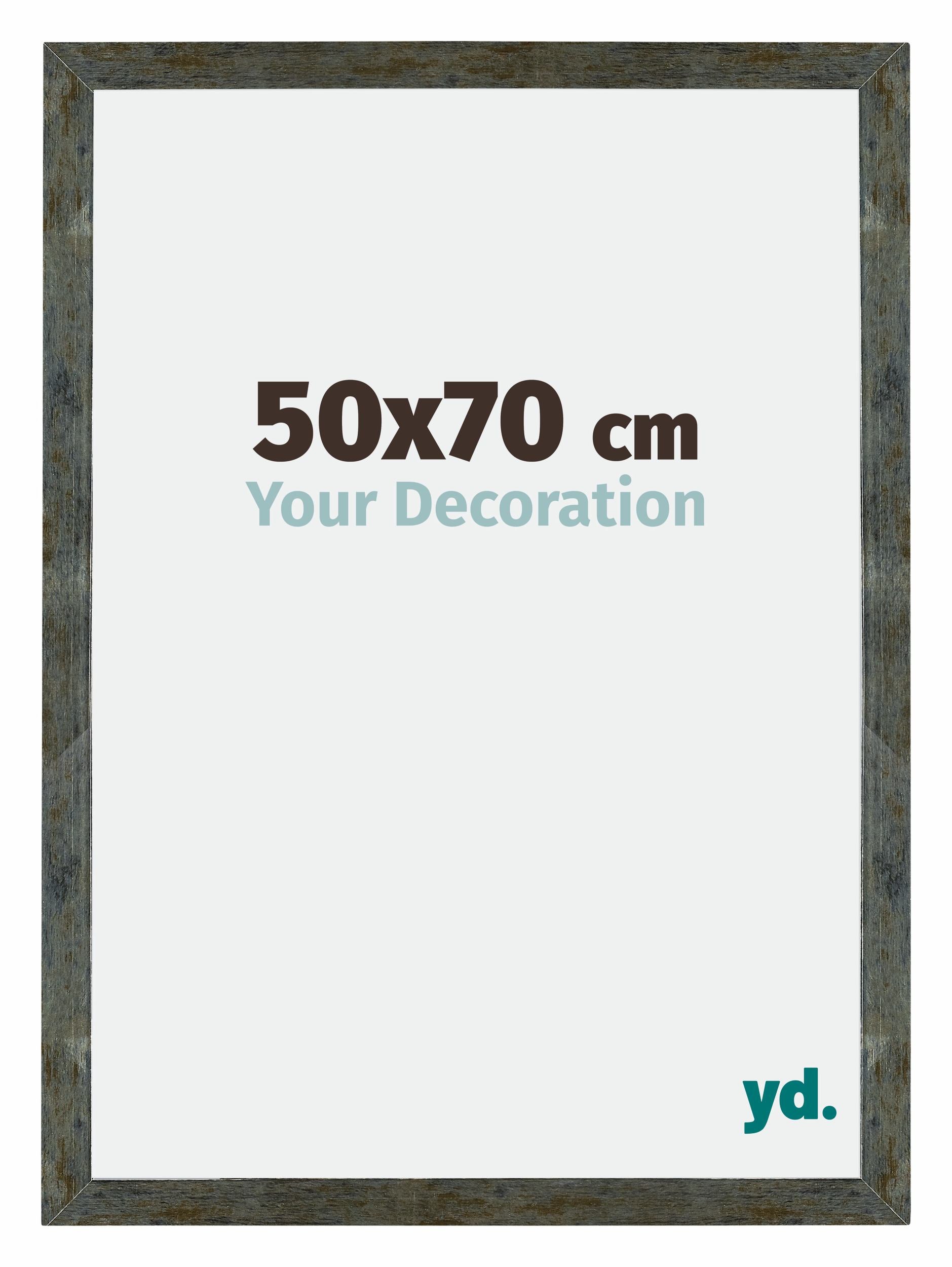 Mura MDF Photo Frame 50x70cm Blue Gold Melange Front Size | Yourdecoration.com