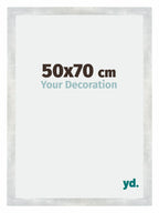 Mura MDF Photo Frame 50x70cm Silver Glossy Vintage Front Size | Yourdecoration.com