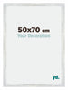 Mura MDF Photo Frame 50x70cm Silver Glossy Vintage Front Size | Yourdecoration.com