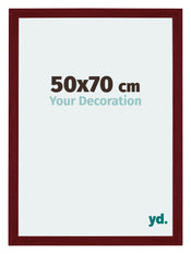 Mura MDF Photo Frame 50x70cm Winered Wiped Front Size | Yourdecoration.com