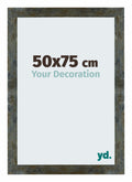 Mura MDF Photo Frame 50x75cm Blue Gold Melange Front Size | Yourdecoration.com