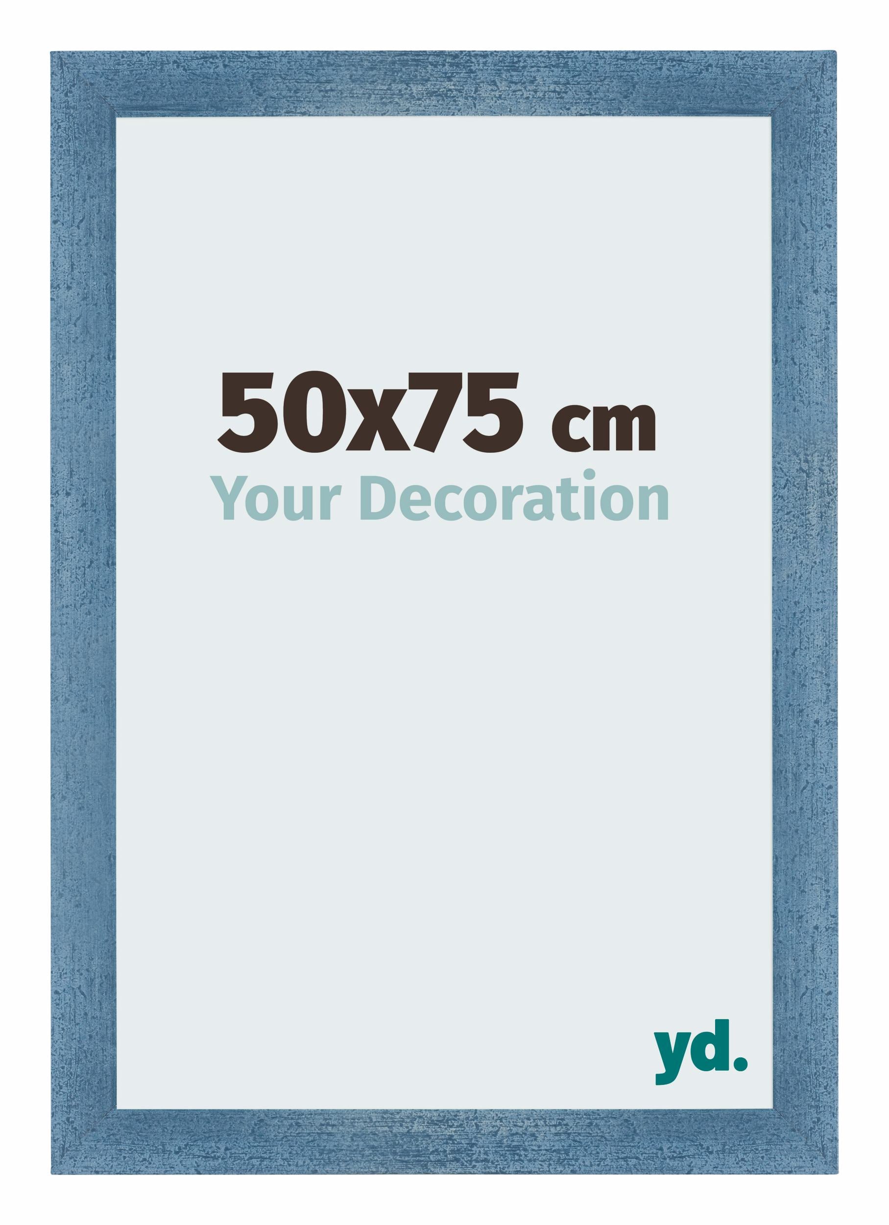 Mura MDF Photo Frame 50x75cm Bright Blue Swept Front Size | Yourdecoration.com
