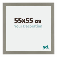 Mura MDF Photo Frame 55x55cm Gray Front Size | Yourdecoration.com