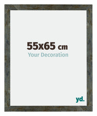 Mura MDF Photo Frame 55x65cm Blue Gold Melange Front Size | Yourdecoration.com
