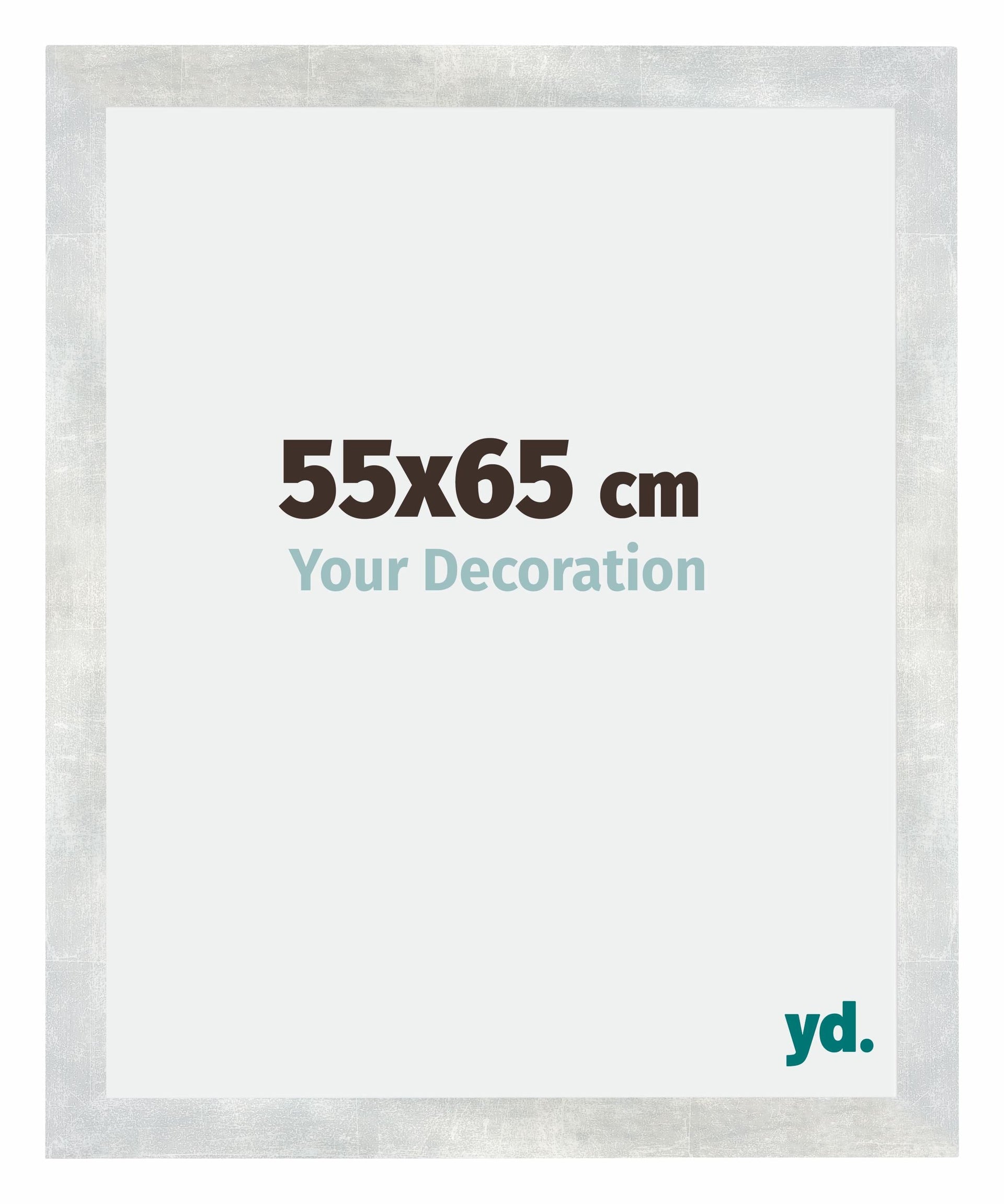 Mura MDF Photo Frame 55x65cm Silver Glossy Vintage Front Size | Yourdecoration.com