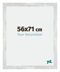 Mura MDF Photo Frame 56x71cm Silver Glossy Vintage Front Size | Yourdecoration.com