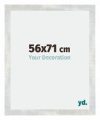 Mura MDF Photo Frame 56x71cm Silver Glossy Vintage Front Size | Yourdecoration.com