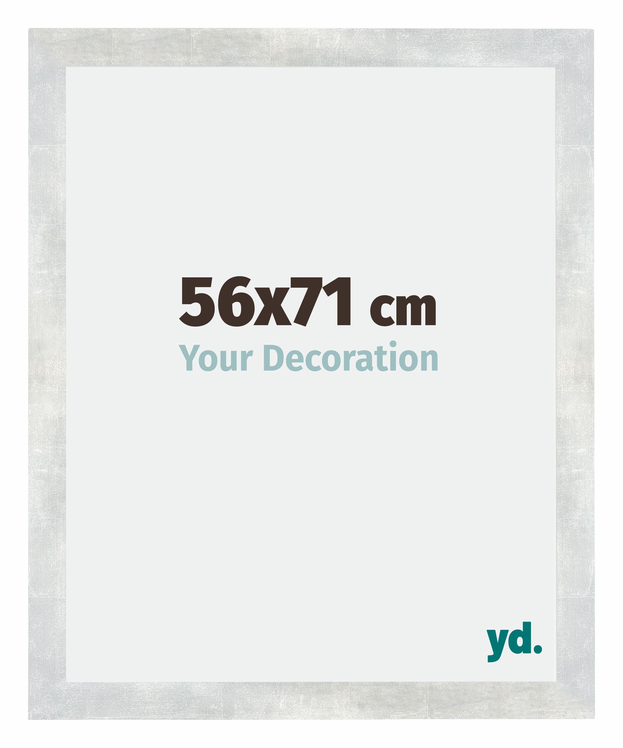 Mura MDF Photo Frame 56x71cm Silver Glossy Vintage Front Size | Yourdecoration.com