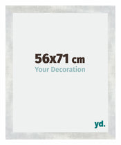 Mura MDF Photo Frame 56x71cm Silver Glossy Vintage Front Size | Yourdecoration.com