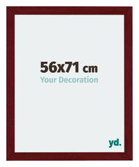 Mura MDF Photo Frame 56x71cm Winered Wiped Front Size | Yourdecoration.com