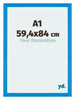 Mura MDF Photo Frame 59 4x84cm A1 Bright Blue Front Size | Yourdecoration.com