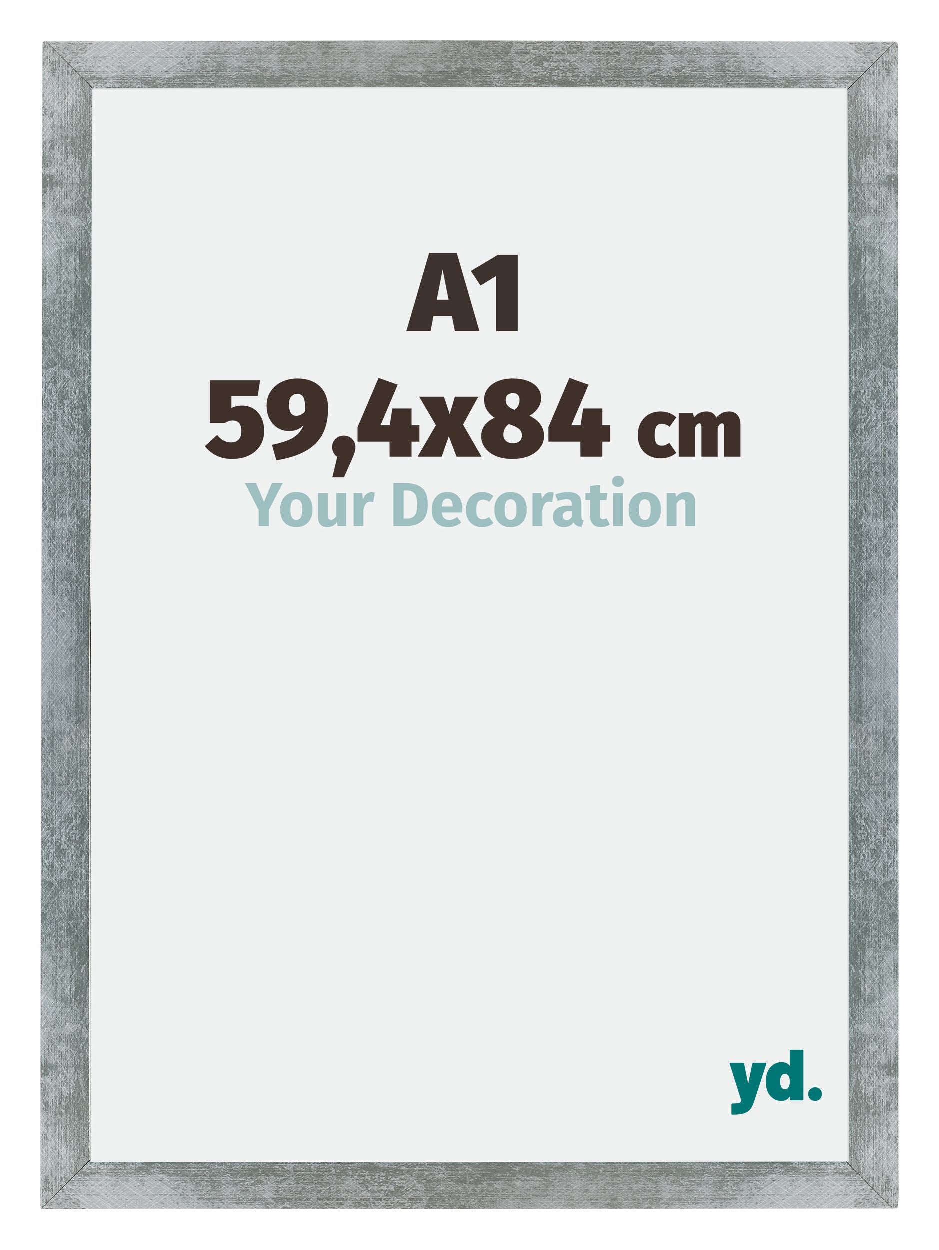 Mura MDF Photo Frame 59 4x84cm A1 Iron Swept Front Size | Yourdecoration.com