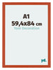 Mura MDF Photo Frame 59 4x84cm A1 Orange Front Size | Yourdecoration.com
