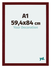 Mura MDF Photo Frame 59 4x84cm A1 Winered Wiped Front Size | Yourdecoration.com