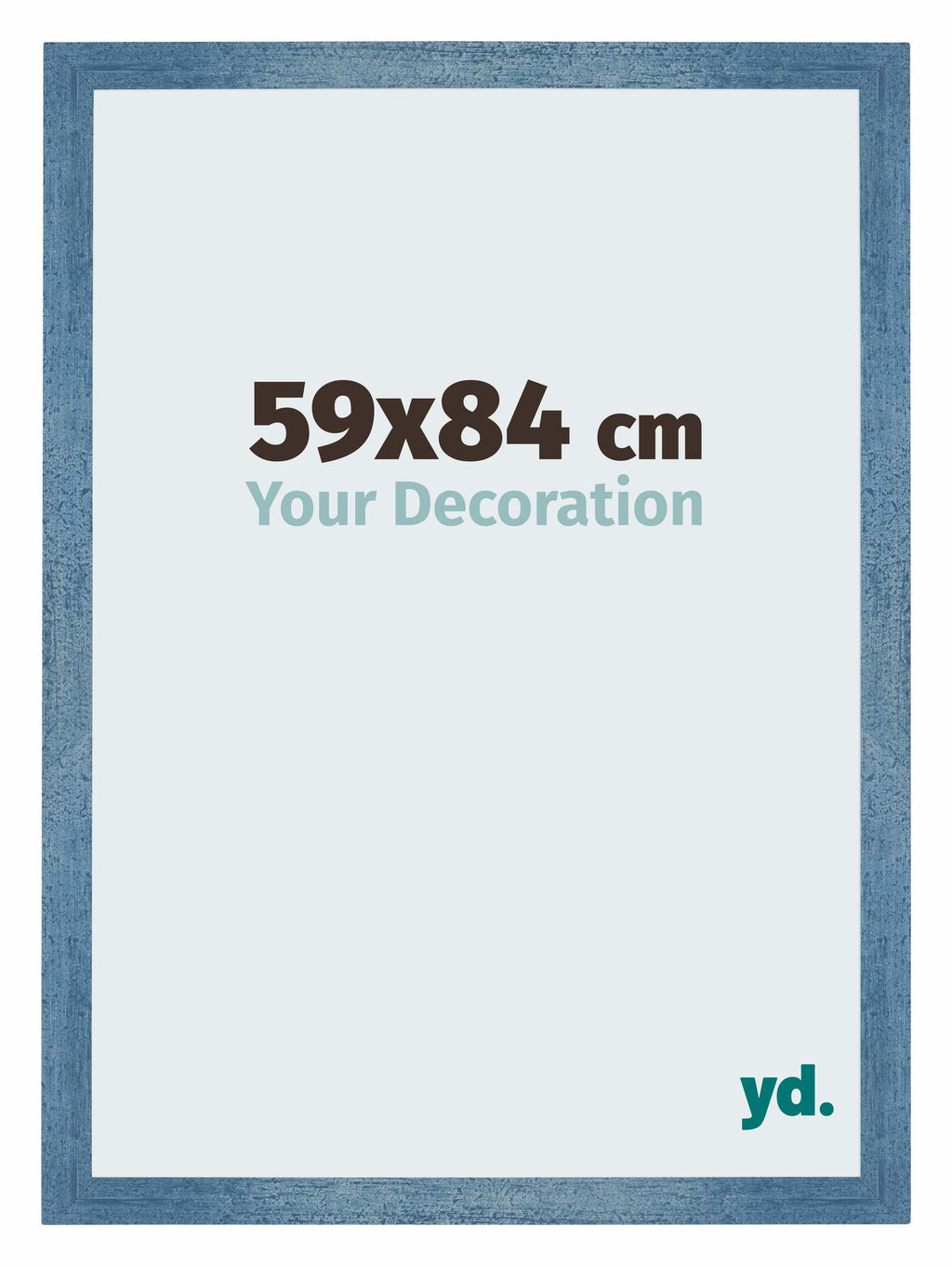 Mura MDF Photo Frame 59x84cm Clear Blue Swept Front Size | Yourdecoration.com