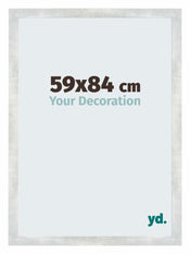 Mura MDF Photo Frame 59x84cm Silver Shiny Vintage Front Size | Yourdecoration.com