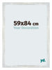Mura MDF Photo Frame 59x84cm Silver Shiny Vintage Front Size | Yourdecoration.com