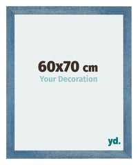 Mura MDF Photo Frame 60x70cm Bright Blue Swept Front Size | Yourdecoration.com