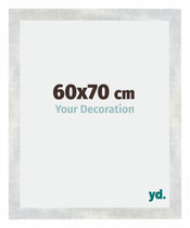 Mura MDF Photo Frame 60x70cm Silver Glossy Vintage Front Size | Yourdecoration.com