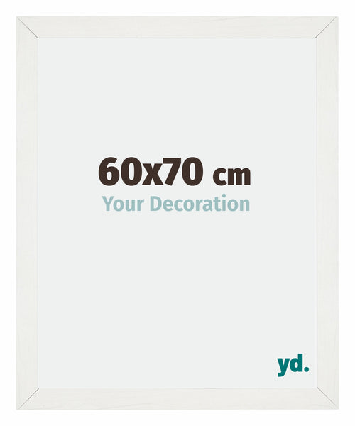 Mura MDF Photo Frame 60x70cm White Wiped Front Size | Yourdecoration.com