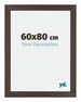 Mura MDF Photo Frame 60x80cm Oak Dark Front Size | Yourdecoration.com