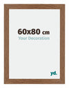 Mura MDF Photo Frame 60x80cm Oak Rustic Front Size | Yourdecoration.com