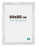 Mura MDF Photo Frame 60x80cm Silver Glossy Vintage Front Size | Yourdecoration.com