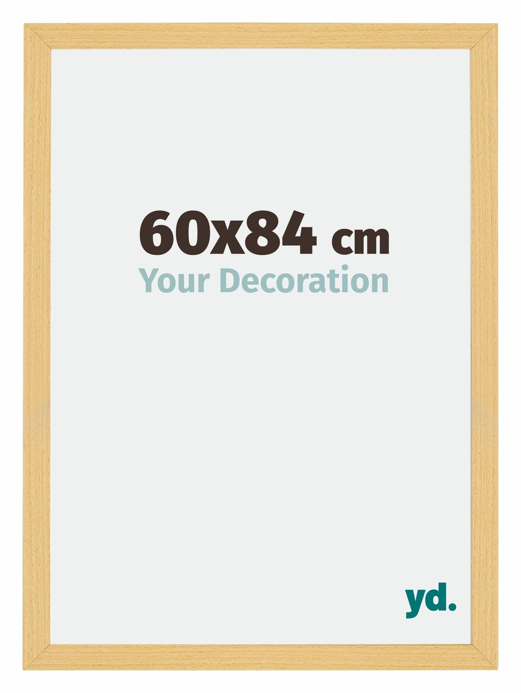 Mura MDF Photo Frame 60x84cm Beech Design Front Size | YourDesignation.com
