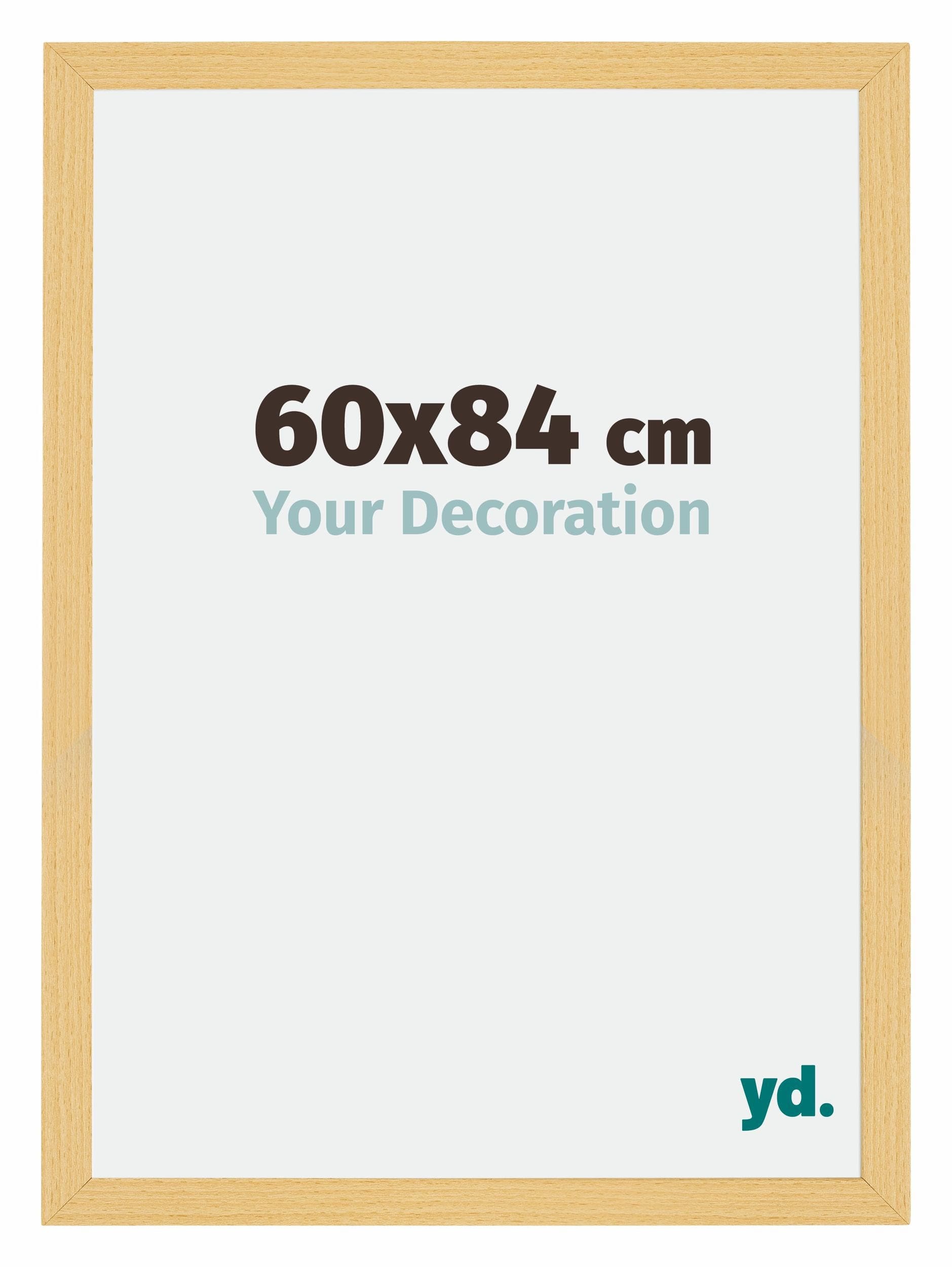 Mura MDF Photo Frame 60x84cm Beech Design Front Size | YourDesignation.com