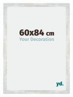 Mura MDF Photo Frame 60x84cm Silver Glossy Vintage Front Size | Yourdecoration.com