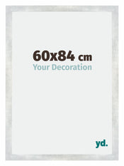 Mura MDF Photo Frame 60x84cm Silver Glossy Vintage Front Size | Yourdecoration.com