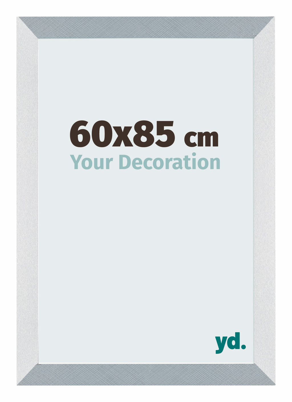 Mura MDF Photo Frame 60x85cm Aluminum Brushed Front Size | Yourdecoration.com