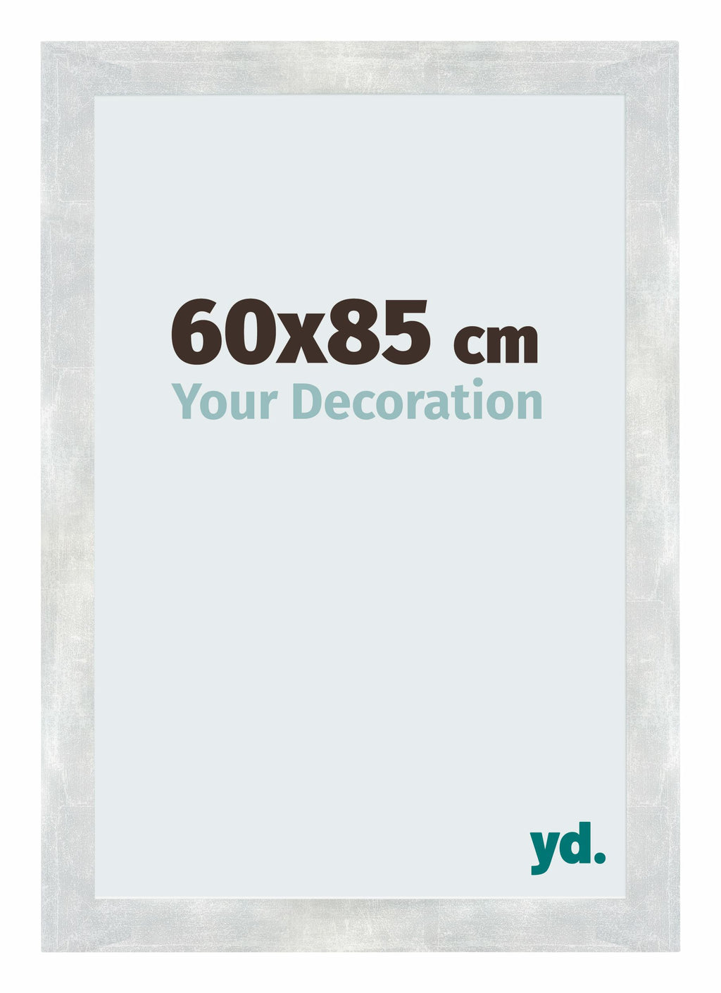 Mura MDF Photo Frame 60x85cm Silver Glossy Vintage Front Size | Yourdecoration.com