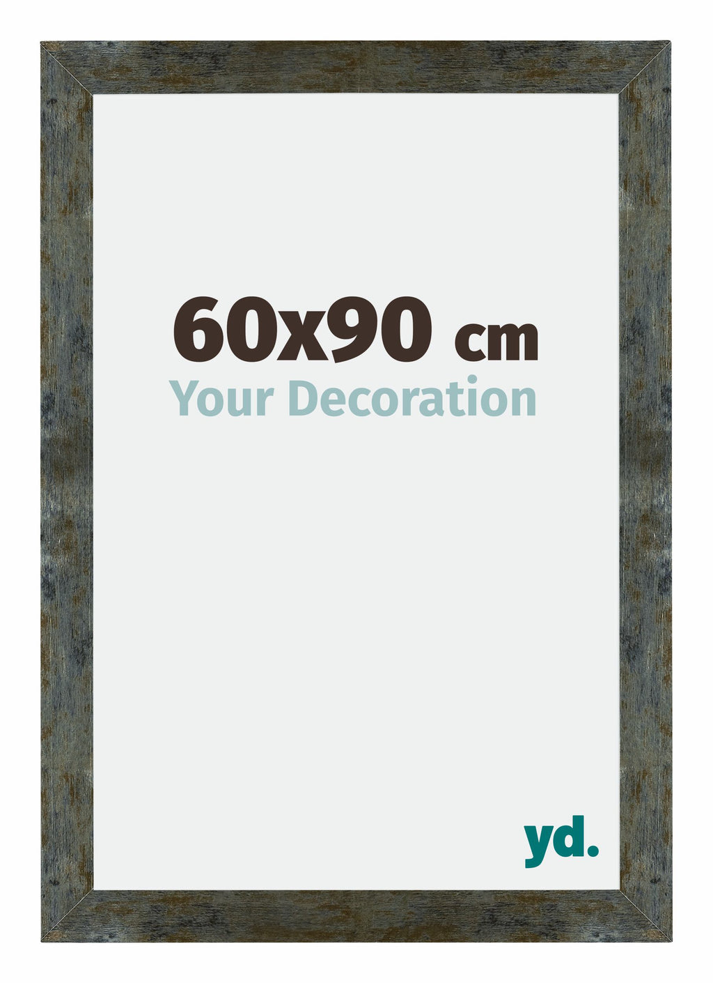 Mura MDF Photo Frame 60x90cm Blue Gold Melange Front Size | Yourdecoration.com