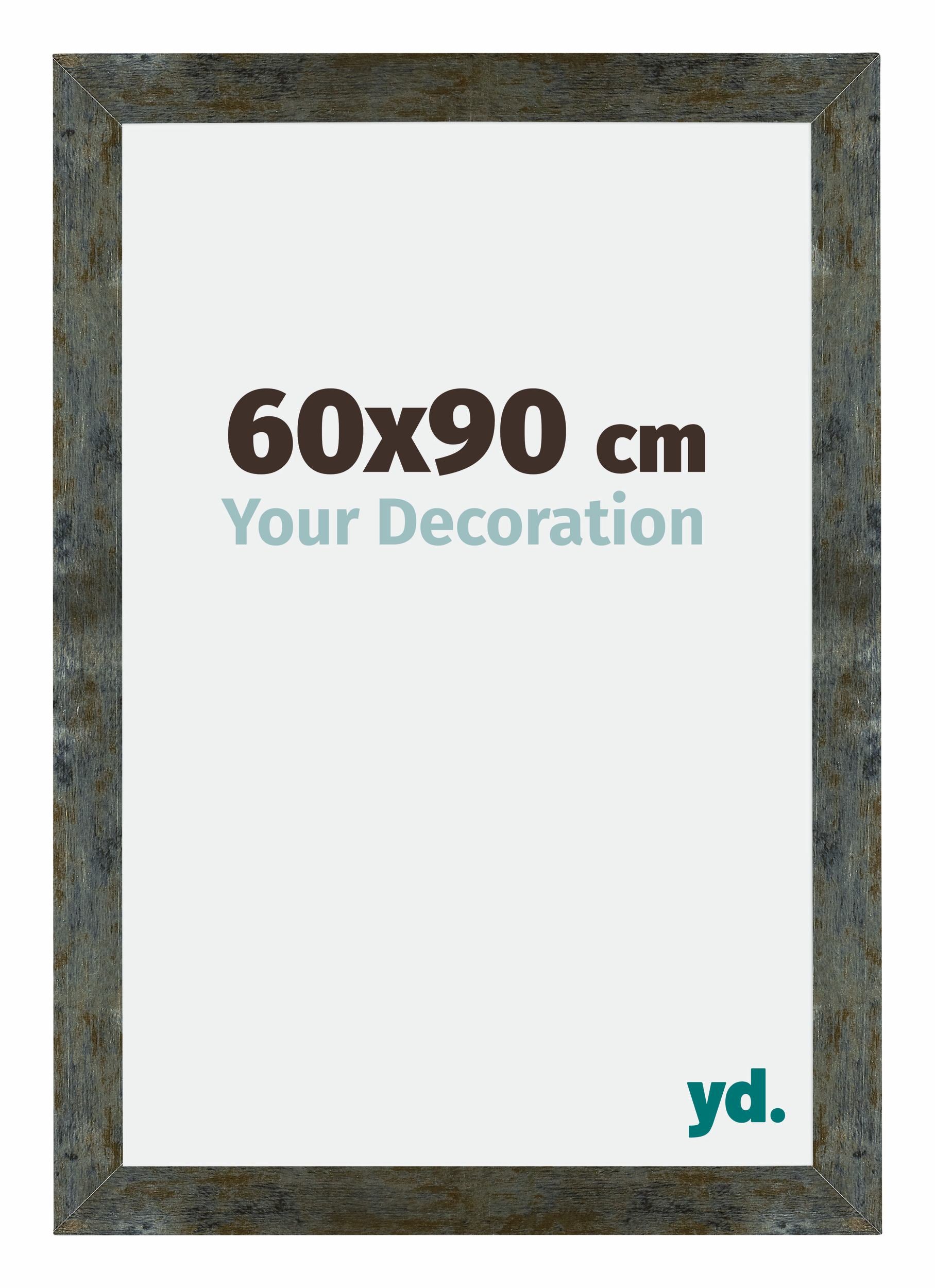 Mura MDF Photo Frame 60x90cm Blue Gold Melange Front Size | Yourdecoration.com