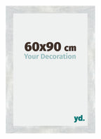 Mura MDF Photo Frame 60x90cm Silver Glossy Vintage Front Size | Yourdecoration.com