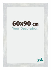 Mura MDF Photo Frame 60x90cm Silver Glossy Vintage Front Size | Yourdecoration.com