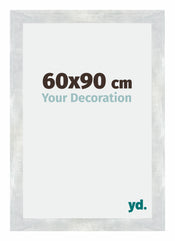Mura MDF Photo Frame 60x90cm Silver Glossy Vintage Front Size | Yourdecoration.com