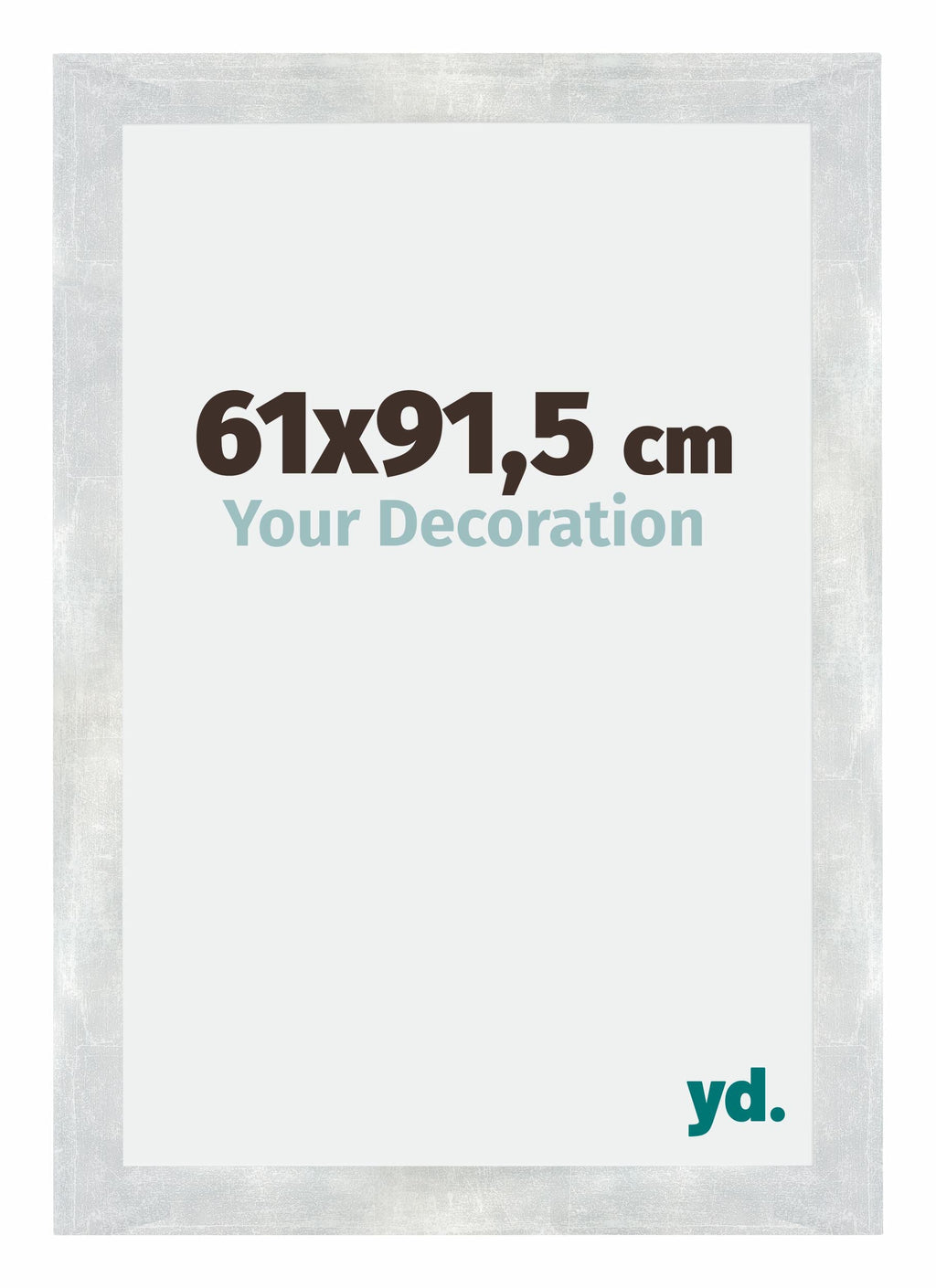 Mura MDF Photo Frame 61x91 5cm Silver Glossy Vintage Front Size | Yourdecoration.com