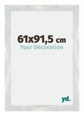 Mura MDF Photo Frame 61x91 5cm Silver Glossy Vintage Front Size | Yourdecoration.com