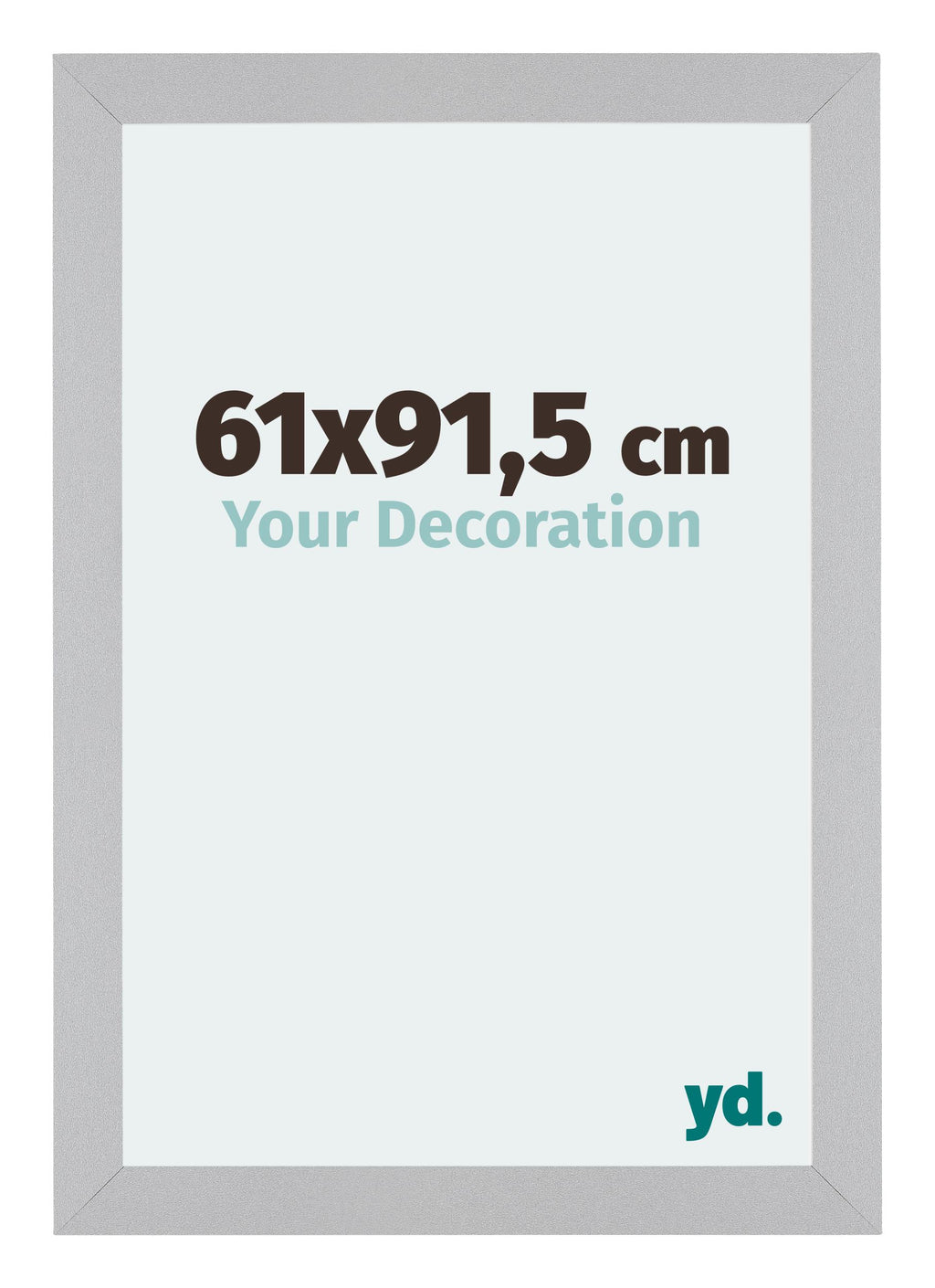 Mura MDF Photo Frame 61x91 5cm Silver Matte Front Size | Yourdecoration.com